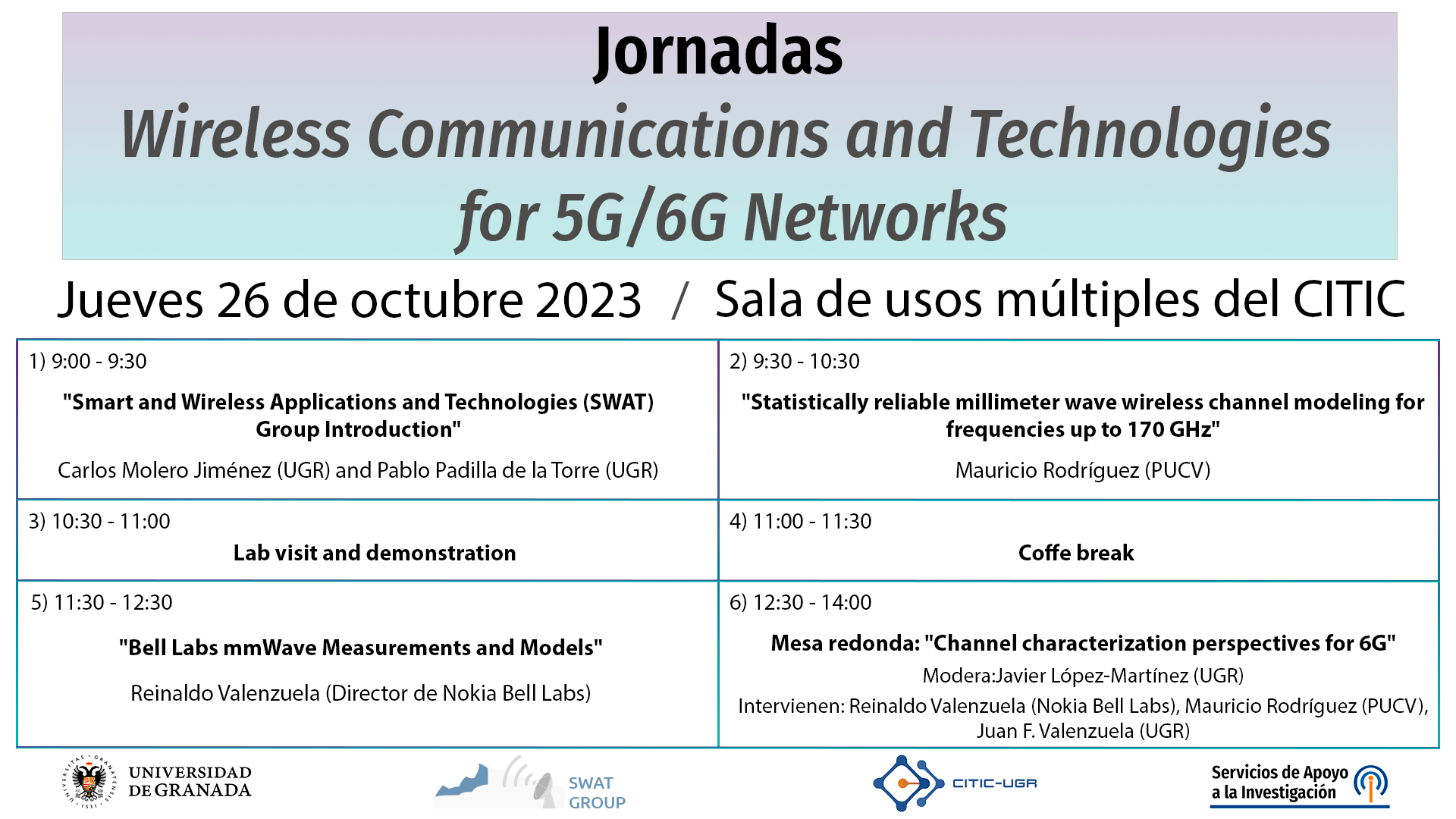 Jornadas Wireless Communications and Technologies for 5G/6G Networks